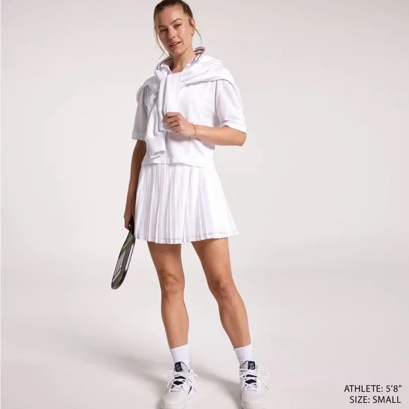 CALIA by Carrie Underwood White Mesh Pleated Tennis or Pickleball Skirt XS - Picture 8 of 8